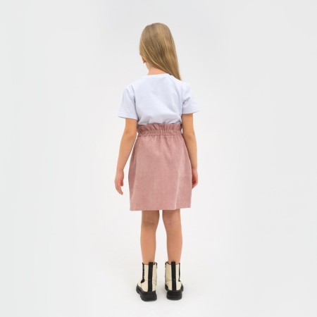 Children's skirt KAFTAN "Velvet", p. 34 (122-128), dusty pink-1
