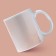 Ceramic mug of foliage, 320 ml, pink color