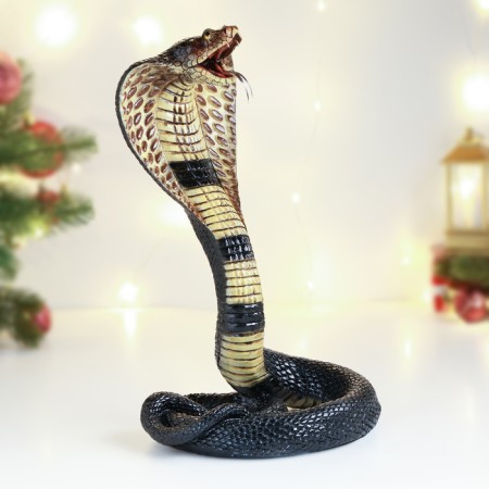 Figure "Snake of a cobra with an open mouth" Color, 20x18x35cm-1