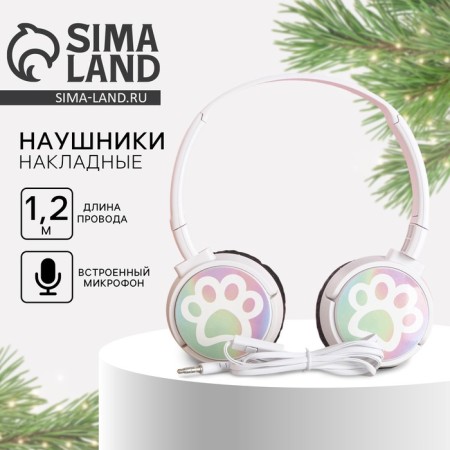 New Year's headphones, invoices "Happy Year", with a microphone