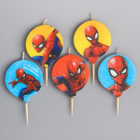 Candle in the cake set, Spider-Man. 5 pcs.-1