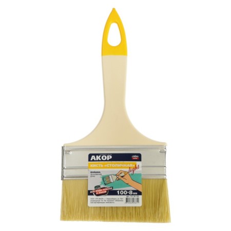 Brush flat "Akor" metropolitan, artificial bristles, plastic handle, 100x8 mm-2