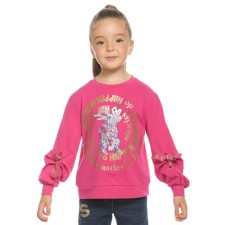 Sweatshirt for girls, height 92 cm, raspberry color