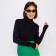 Female turtleneck, black color, size 44-48