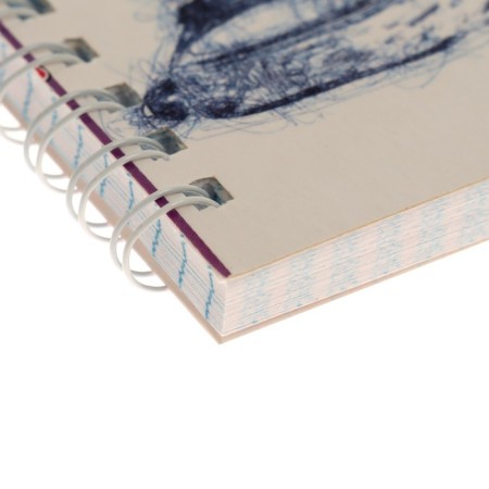 A6 notebook, 80 sheets on the crest, cover of laminated cardboard, mix-5