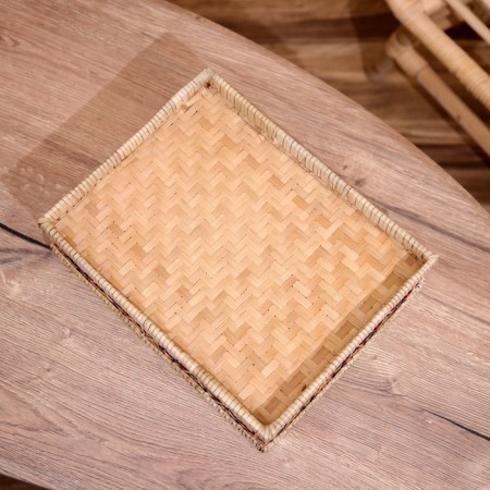 Wicker basket, from bamboo 30x23x8 cm-4
