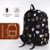 School backpack from lightning textiles, 3 pockets, pencil case, black color