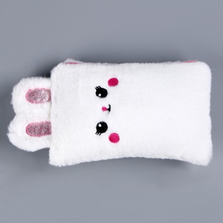 Penal School Soft "Bunny", 21 × 13 cm, plush, white color-3