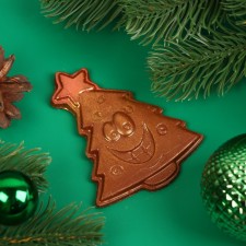 New Year. Figure made of milk chocolate 