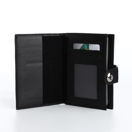 Cover for car documents and passports on a magnet, black color-5