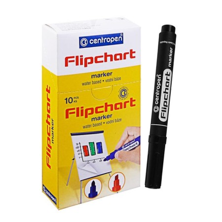 Flipchart marker 5.0 mm Centropen 8550 Flipchart, 2.5 mm line, black color