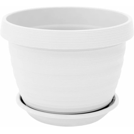 Plastic pot "Toledo", d = 20, with a pallet, white