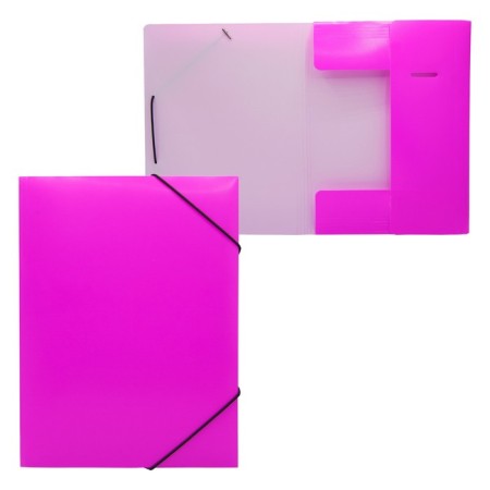A4, 500 μm elastic band, calligrata "neon", spine 30 mm, neon, pink