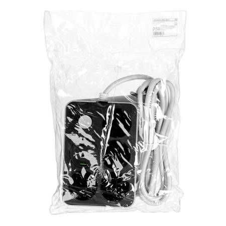 Extension cord 4 outlets, 2m, 1300 W, 3x0.75 mm2, 2 USB-A,+USB-C, 2.1A, s/c, with off.-2