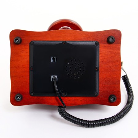 Retro telephone with a drawer, dark tree, 16x23x25 cm-6
