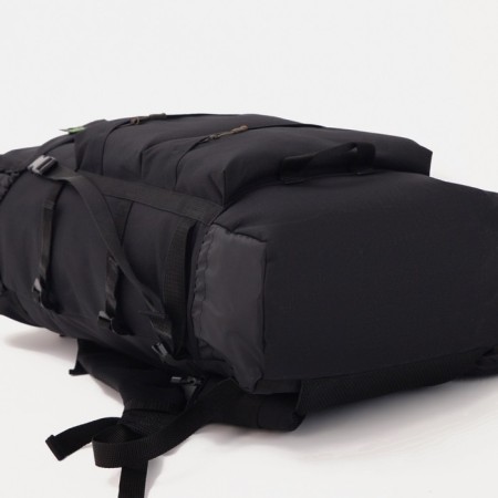 Tourist backpack, 80 liters, screed, 4 outer pockets, huntsman, black color-2