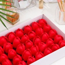 Soap tulips red, set 50 pcs