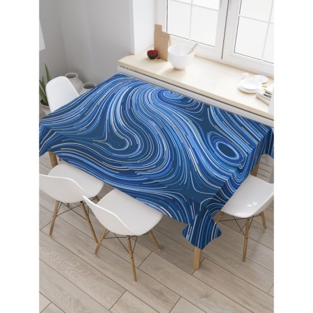 The tablecloth "Blue vortex", rectangular, Saten, size 120x145 cm