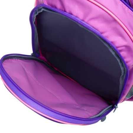 School backpack, 36 x 23 x 13 cm, ergonomic back, calligrata n "owl", lilac-16