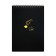 A5 sketchbook, 30 black sheets on the crest, "cat", solid substrate, density 110 gr., Mix