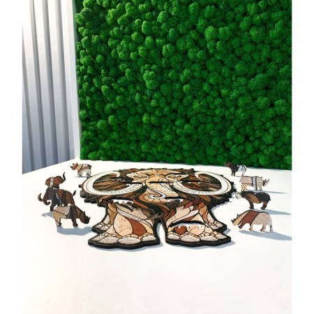 Wooden, figured puzzle Ewa Mastodon Mammoth-4