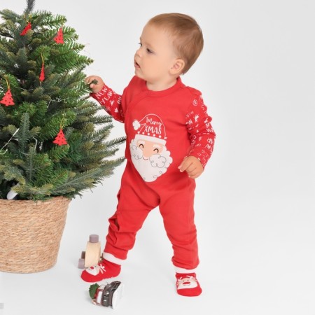 Combineson crumb I "Happy Winter 2", height 68-74 cm, red-2
