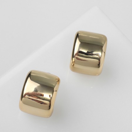 Earrings Plastic "Circle" Muse, Color Gold-1