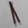 Handle for a bag, with carbines, 60 ± 1 × 2 cm, brown color