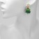 New Year! Earrings "New Year" Christmas trees, colored in gold