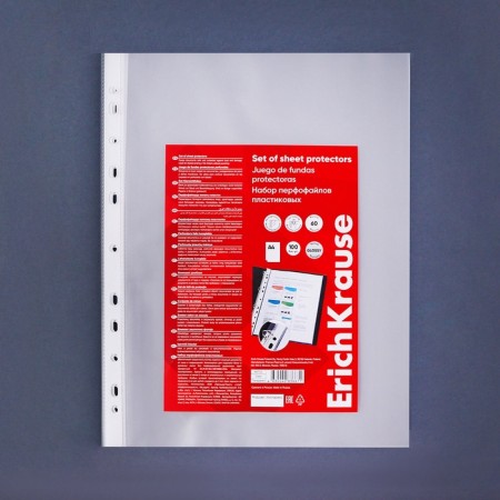 A4, 60 μm, Erichkrause Glossy Clear, glossy, vertical, 100 pieces-1
