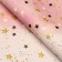 Package paper, glossy "stars", pink, 70 x 100 cm, 1 sheet