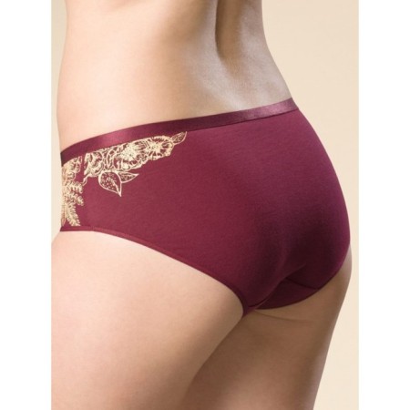 Female cowards, size 44, burgundy color-1