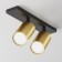 Technical C051CL-U-02BMG, 2XGU10, 10W, 34.4x6x12 cm lamp, black and matte gold