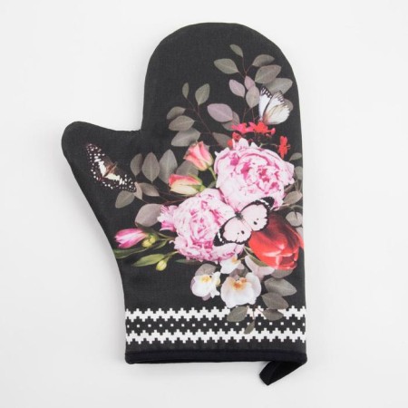 Flowers mittens-output 20x28cm, sarzha, 100% cotton, Vatin 250g/m2-1