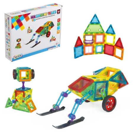 Magnetic designer "Magic Magnet", 48 parts