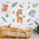 Interior color sticker "Beast and exotic flowers" 50x70 cm
