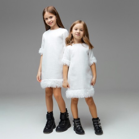 Платье для девочки MINAKU: PartyDress цвет белый, рост 122-10