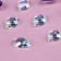 Rhound rhinestones “drop”, from organic glass, with holography, 10 × 14 mm, 20 pcs