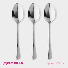A set of tablespoons of dining rooms of stainless steel of a share, length 21 cm, thickness 2.2 mm, 410 steel, 3 pcs