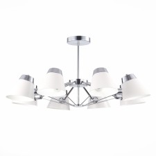 Ceiling EVOLUCE lamp. Sle155802-08. Vario. 8x40 watts, E14, 80x80x38 cm, chromium color