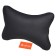 Airline headrest pillow “Eco”, artificial leather/polyester, black