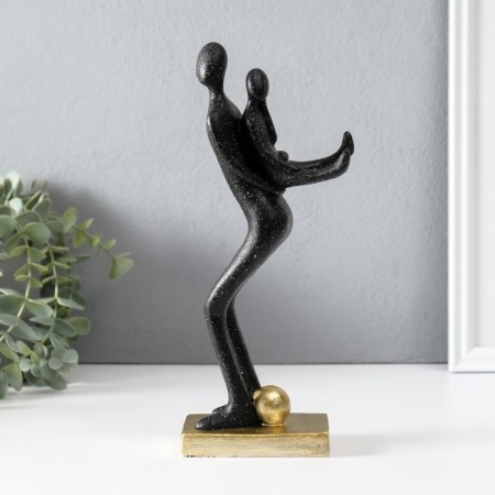 Polystone souvenir "Like behind a stone wall" Black 6x10.5x25 cm