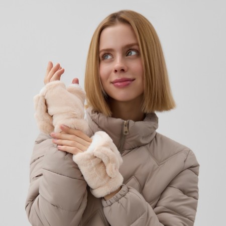 Teenage mittens minku Mishka 24 cm beige-1