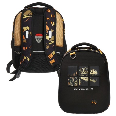 Frame backpack 38 x 29 x 17, Devente Choice Lite 17l, T-Rex, black 7033425