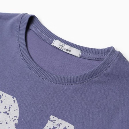 T -shirt for a boy, indigo color, height 146 cm-1