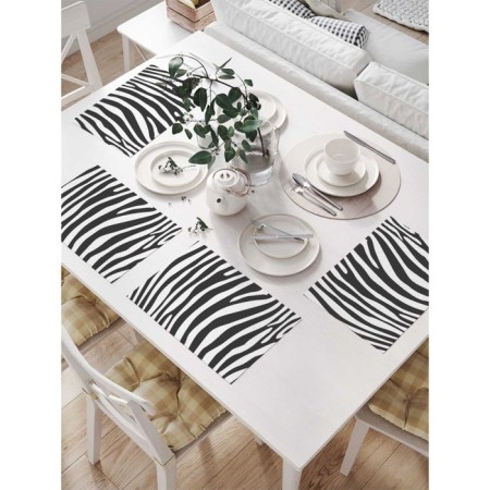 A set of napkins for setting the Zebra table, rectangular, size 32x46 cm, 4 pcs