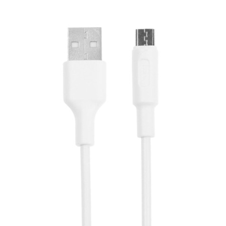 Hoco X25, microUSB - USB, 2 A, 1 m, PVC braid, white-1