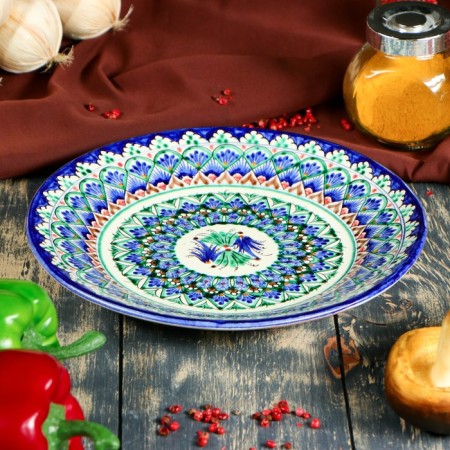 Plant of Rishtan ceramics "Patterns", 22 cm, blue