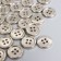Buttons plastic 4 punctures "silver" 1.5x1.5 cm set 40 pcs 2x5.5x5.5 cm
