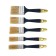 A set of tundra brushes, natural bristles, plastic handle, 1-1.5-2 ", 5 pieces